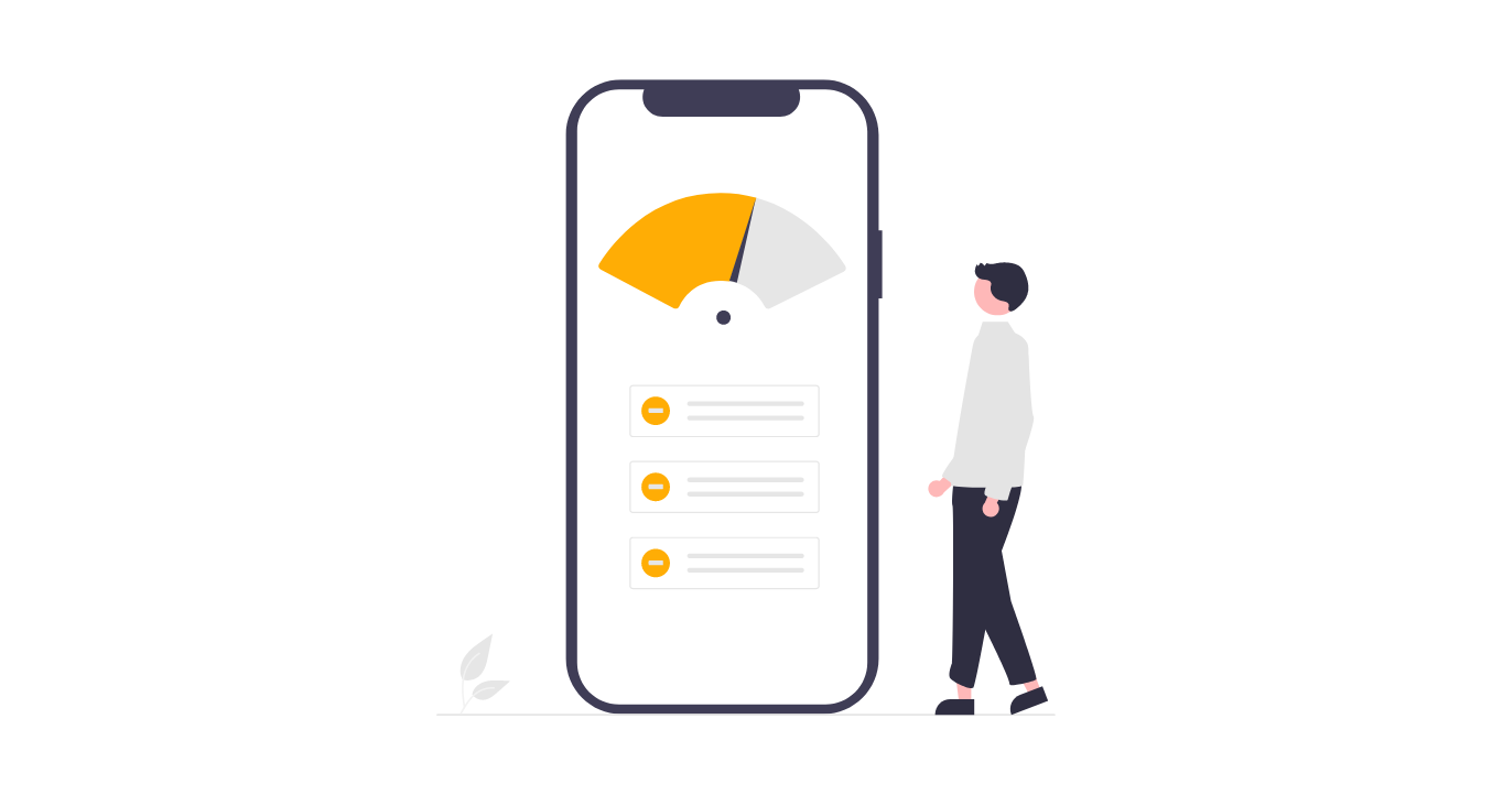 Une personne mesurant les temps de chargement rapides sur toutes les plateformes (Illustration)
