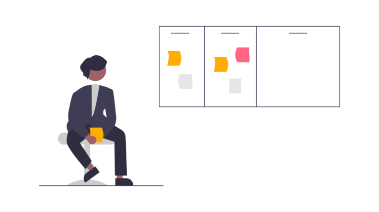 Illustration de tri des pensées