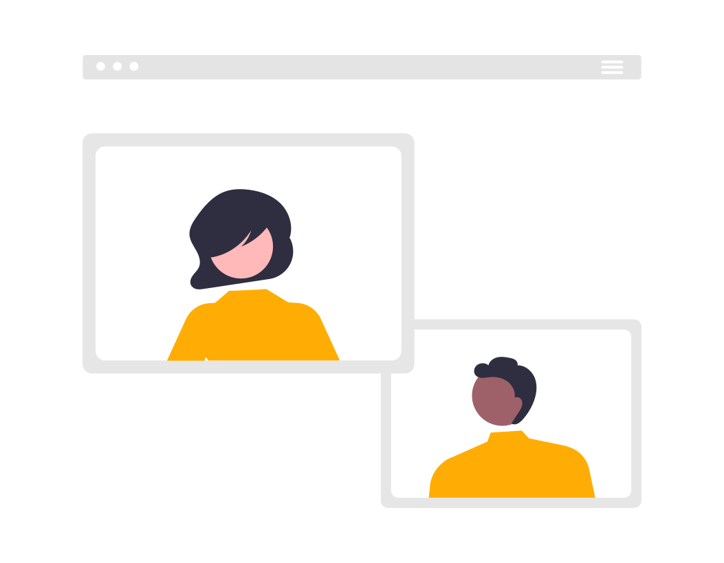 deux personnes dans une visio